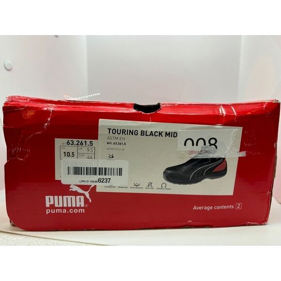 NWB PUMA Touring Black Mid Composite Toe Work Safety Shoe 63.261.5 Men's 10.5 - Picture 14 of 14